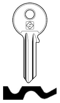 Afbeelding van Silca Cilindersleutel brass FF1R