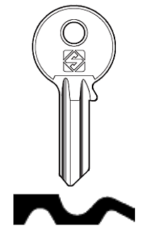 Afbeelding van Silca Cilindersleutel staal FF2