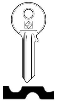 Afbeelding van Silca Cilindersleutel brass FF8R