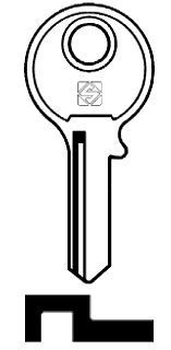 Afbeelding van Silca Cilindersleutel staal GD1