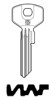 Afbeelding van Silca Cilindersleutel brass GD17