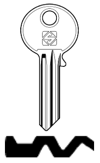 Afbeelding van Silca Cilindersleutel brass GD8R