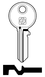 Afbeelding van Silca Cilindersleutel brass HD2