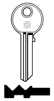 Afbeelding van Silca Cilindersleutel brass HL1R