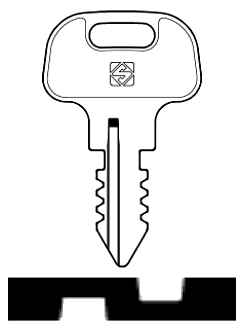 Afbeelding van Silca Cilindersleutel brass KUB2R