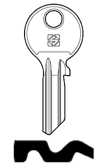 Afbeelding van Silca Cilindersleutel staal LOB13