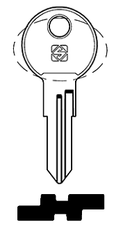 Afbeelding van Silca Cilindersleutel brass MEA1