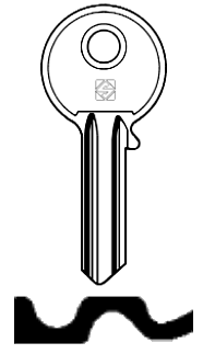 Afbeelding van Silca Cilindersleutel brass MTK5R