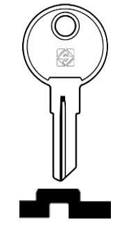 Afbeelding van Silca Cilindersleutel brass RA1R