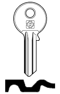 Afbeelding van Silca Cilindersleutel brass SVN2