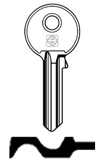 Afbeelding van Silca Cilindersleutel staal AG2