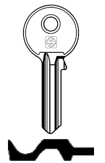 Afbeelding van Silca Cilindersleutel staal AG2R