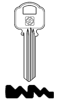 Afbeelding van Silca Cilindersleutel staal ALA9R