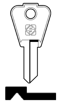 Afbeelding van Silca Cilindersleutel staal CM2R