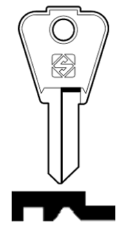 Afbeelding van Silca Cilindersleutel staal CM4