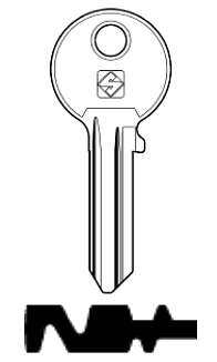 Afbeelding van Silca Cilindersleutel staal GV1