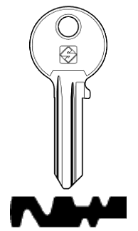 Afbeelding van Silca Cilindersleutel staal GV2