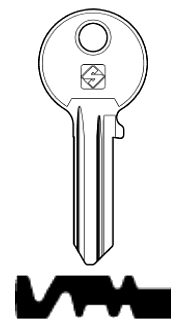 Afbeelding van Silca Cilindersleutel staal GV4R