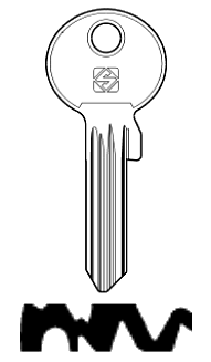 Afbeelding van Silca Cilindersleutel staal GV7