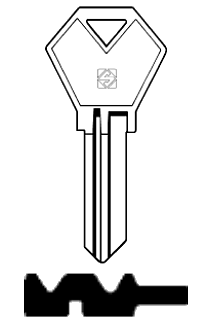 Afbeelding van Silca Cilindersleutel staal HO2R