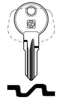 Afbeelding van Silca Cilindersleutel staal JR1R