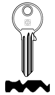 Afbeelding van Silca Cilindersleutel staal KL2