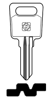 Afbeelding van Silca Cilindersleutel staal MF1