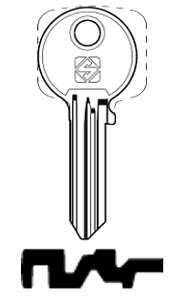 Afbeelding van Silca Cilindersleutel staal RIQ11