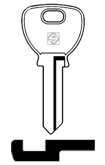 Afbeelding van Silca Cilindersleutel staal RIQ1