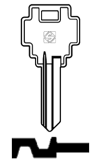 Afbeelding van Silca Cilindersleutel staal RIQ3