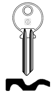 Afbeelding van Silca Cilindersleutel staal RIQ4