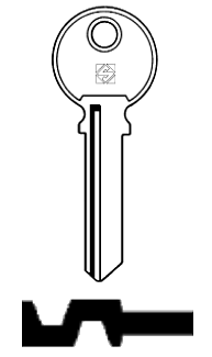 Afbeelding van Silca Cilindersleutel staal RIQ8R
