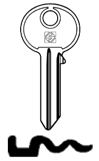 Afbeelding van Silca Cilindersleutel staal SM14R