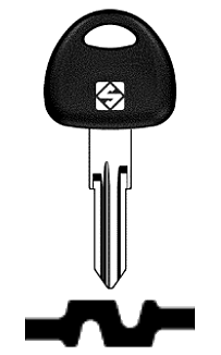 Afbeelding van Silca Autosleutel plastic kop brass TAT1P