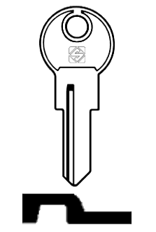 Afbeelding van Silca Autosleutel z/plastic kop staal BOS1