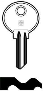 Afbeelding van Silca Autosleutel z/plastic kop staal CMP2