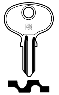 Afbeelding van Silca Autosleutel z/plastic kop staal DU4R