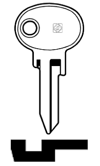 Afbeelding van Silca Autosleutel z/plastic kop staal FA2