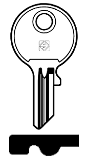 Afbeelding van Silca Autosleutel z/plastic kop staal FAS2