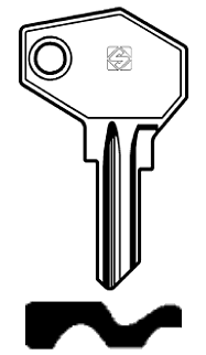 Afbeelding van Silca Autosleutel z/plastic kop staal FBR2