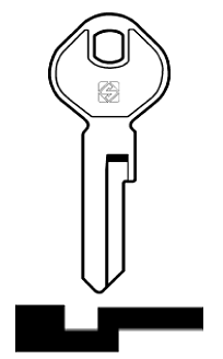 Afbeelding van Silca Autosleutel z/plastic kop staal FCA1