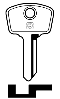 Afbeelding van Silca Autosleutel z/plastic kop staal FEM1