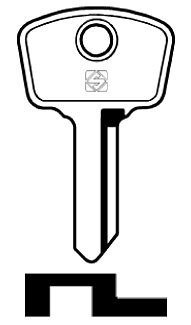 Afbeelding van Silca Autosleutel z/plastic kop staal FEM1R