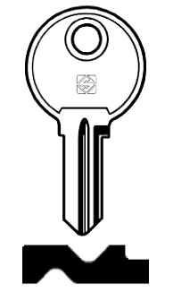 Afbeelding van Silca Autosleutel z/plastic kop staal FIS2R