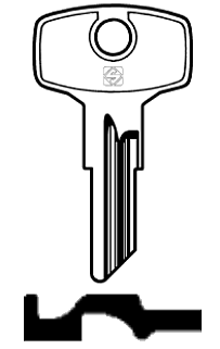 Afbeelding van Silca Autosleutel z/plastic kop staal GZ1