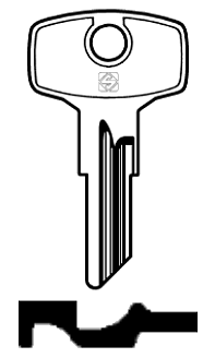 Afbeelding van Silca Autosleutel z/plastic kop staal GZ1R