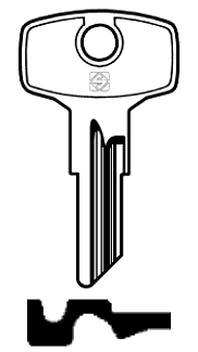 Afbeelding van Silca Autosleutel z/plastic kop staal GZ2