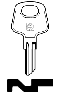 Afbeelding van Silca Autosleutel z/plastic kop staal KAM1