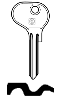 Afbeelding van Silca Autosleutel z/plastic kop staal KO3