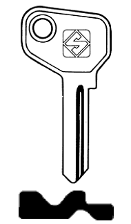 Afbeelding van Silca Autosleutel z/plastic kop staal ML1